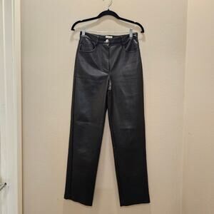 Wilfred Women's Black Faux Leather Pants Size 4